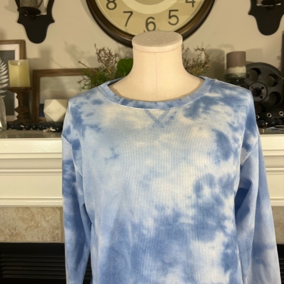 Splendid Boxy Waffle Knit Long Sleeve Tie Dye Top - Picture 9 of 12